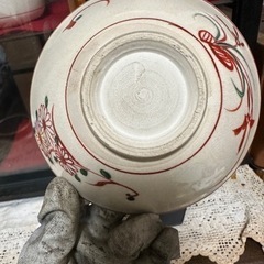 骨董品 茶道具 京絵 茶碗 水指 鳳山作 3点セット 飾り棚も