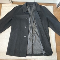カシミヤ混　ウールコート（黒）Mサイズ