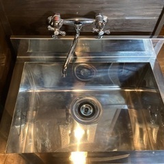 一層シンク　ステンレス　収納付き　おまけで水栓つきます