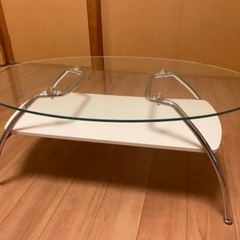 【ニトリ】ガラス天板ローテーブル