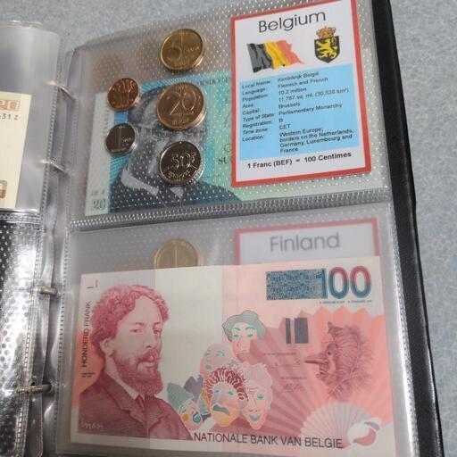 ユーロ通貨導入参加１２ヵ国の・紙幣セット 美品】ユーロ通貨導入参加12ヵ国のコイン・紙幣セット 希少