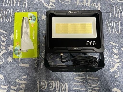 GOODGOODS　LED投光器　17000lm　プラグ付き　防水　屋外可　LD-E9W