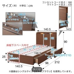ダブルベッド【ニトリ】【マットレス付可】