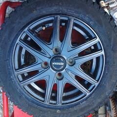 最終値下げ　新品海外製155/65R13スタッドレス+中古アルミホイール4本