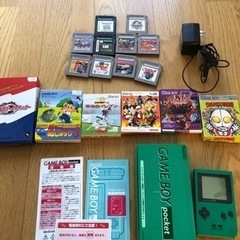 Nintendo ゲームボーイポケット　グリーン　カセットセット
