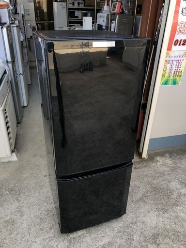 【動作保証あり】MITSUBISHI 2017年 MR-P15A 146L 2ドア 冷凍冷蔵庫 ブラック【管理KRR452】