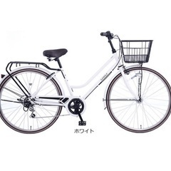 自転車　26インチ　白　asahi