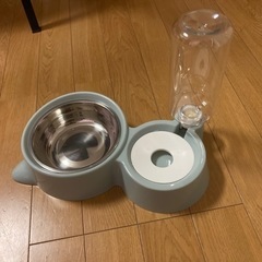 猫犬ペット用食器　ダブルフードボウル　 猫耳餌皿　ヘルスウォーター