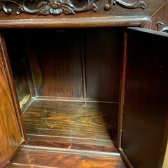 飾り棚 紫檀 透かし彫り 箪笥 古 古物