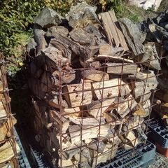 ●引取限定●未乾燥 広葉樹 規格外 薪 0.729㎥に山盛り
