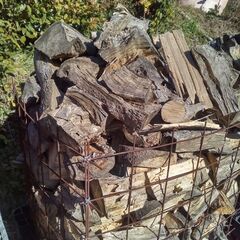 ●引取限定●未乾燥 広葉樹 規格外 薪 0.729㎥に山盛り