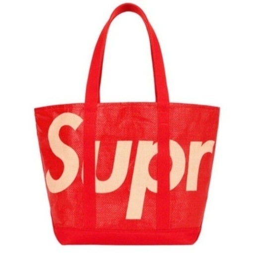 トートバッグ supreme raffia tote bag RED