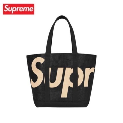 その他 supreme raffia tote bag Black