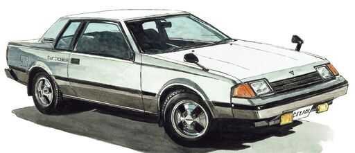 NC-341 トヨタセリカクーペ1800GT-T/トヨタセリカ2000GT-LB 限定版画 直筆サイン有 額装済 作家 平右ヱ門