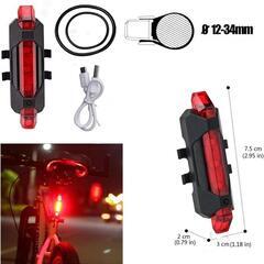 自転車用 USB 充電式 LED テールライト テール ランプ ...