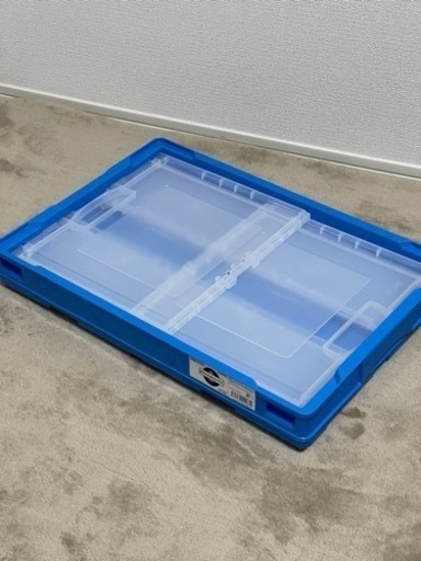 【20個】アスクル「現場のチカラ」 軽量折りたたみコンテナ フタ無 50L ブルー 1個 オリジナル 20個】アスクル「現場のチカラ」 軽量折りたたみコンテナ フタ無 50L