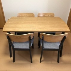 【決まりました🙏】《東京転勤のため1月限定出品、破格！》ダイニングテーブル・椅子(4脚)セット