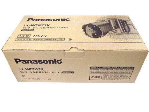 新札幌 未使用品 Panasonic/パナソニック◆センサーライト付 屋外ワイヤレスカメラ★VL-WD813X 電源直結式 No.1448