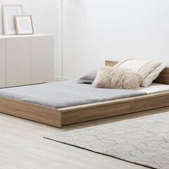 【展示品・未使用品】セミダブルベッドフレーム ロータイプ 木製 定価21,990円💳自社配送時🌟代引き可💳※現金、クレジット、スマホ決済対応※