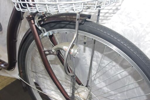 中古」26インチファミリーサイクル/オートライト/ブラウン 整備済み