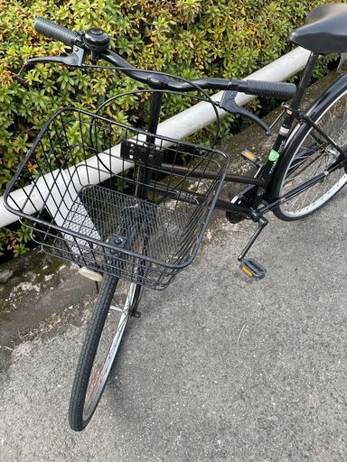 Amazon | シティサイクル ブラック 黒 完全組立 自転車 27インチ ギア 