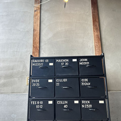 アイアン金属シェルフ/チェスト/ブラック