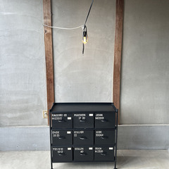 アイアン金属シェルフ/チェスト/ブラック