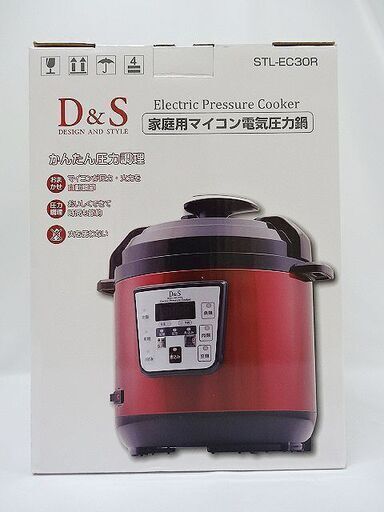 【恵庭】未使用品 家庭用マイコン電気圧力鍋 STL-EC30R 2021年製 D\u0026S PayPay支払いOK！