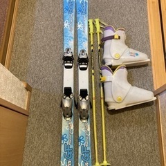 スキー板　140cm スキー靴　ストック