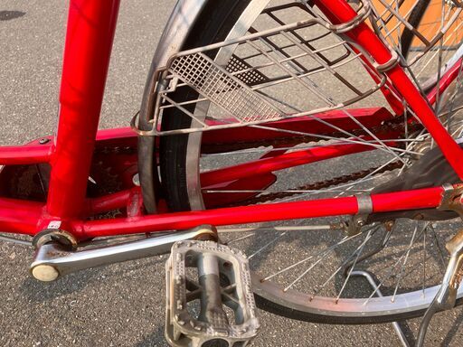 26インチ 自転車 シティサイクル ママチャリ レッド 赤系 No.361 ※現金