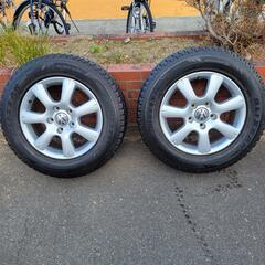 トゥアレグで使用１７インチ235ブリザック９部山４本純正ホイール