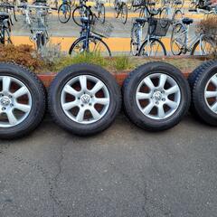 トゥアレグで使用１７インチ235ブリザック９部山４本純正ホイール