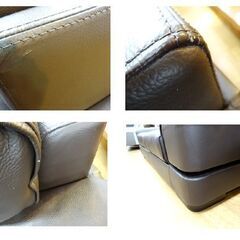 お値下げ！ヒューゴ ジャパン 3人掛けソファ 幅205㎝ レザー ダークブラウン HUGO JAPAN 革 西岡店