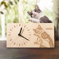 ペットの彫刻時計【写真1枚から作ります！】