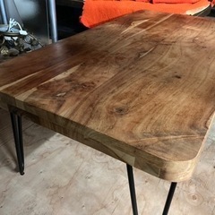 木製天板のセンターテーブル センターテーブル ガラス天板 天然木 FOREST 幅84cm （ ローテーブル