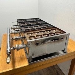 業務用　たこ焼き器　銅板　１０穴　4連　都市ガス用　屋台　店舗　W６５０ｘD４６０ｘH１８.５０ｍｍ
