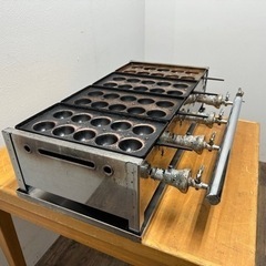 業務用　たこ焼き器　銅板　１０穴　4連　都市ガス用　屋台　店舗　W６５０ｘD４６０ｘH１８.５０ｍｍ