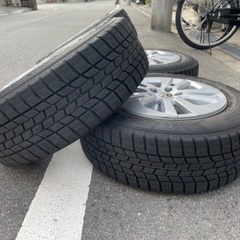 ②スタッドレス 195/65R15 91Q タイヤホイールセット GoodYear ICENAVI 6 トヨタ純正 4本セット