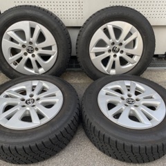 ②スタッドレス 195/65R15 91Q タイヤホイールセット GoodYear ICENAVI 6 トヨタ純正 4本セット