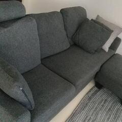 3人掛けソファ ROOMDECO ブラウン