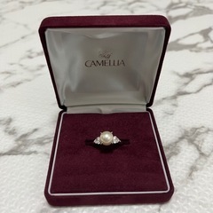 CAMELLIA カメリア 真珠+ダイヤモンド プラチナ 指輪 ...