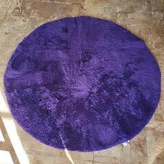 未使用の円形ラグ（紫色）