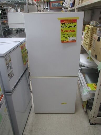 ID:G60004450　ツインバード　２ドア冷凍冷蔵庫１１０L