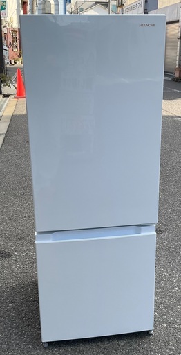 【RKGRE-051】特価！日立/154L 2ドア冷凍冷蔵庫/RL-154NA/中古品/2020年製/当社より近隣無料配達！