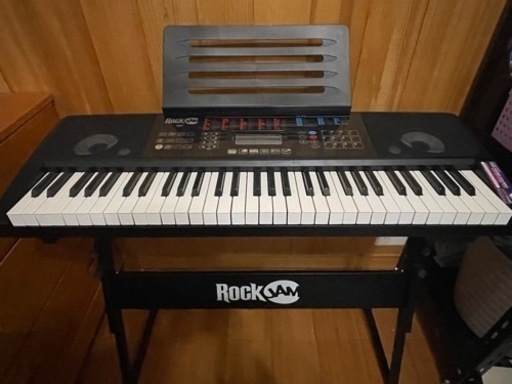 美品 RockJam 電子キーボード 61鍵 椅子 ヘッドホン ペダル スタンド セット 電子ピアノ