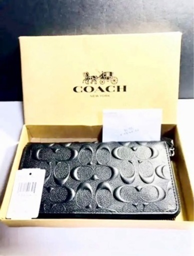 新品未売り切れました、ありがとうございました‼️ 使用‼️ 大特価　COACH コーチ　メンズ 長財布　シグネチャー