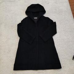 IENA黒フード付きウールコート黒Sサイズ
