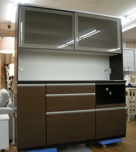R071 高級 松田家具、キッチンボード、食器棚、幅175cm 美品