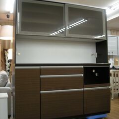 R071 高級 松田家具、キッチンボード、食器棚、幅175cm 美品