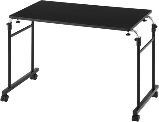 【直接取引】サイドテーブル　ベッドテーブル　オーバーベッドテーブル 　キャスター付き 高さ調節可能